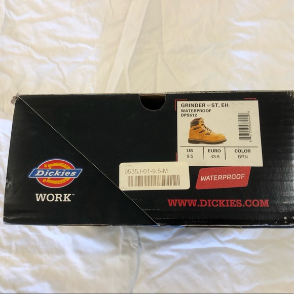 Men’s Dickies leather waterproof/steel-toed work boots (sz 9.5 U.S / 43.5 Euro) - Picture 4 of 5